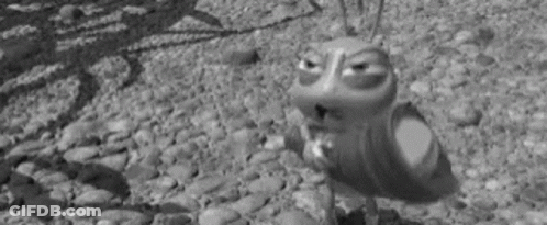Cartoon Frog Standing On Rocky Surface GIF