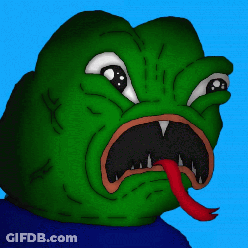 Cartoon Frog Sticking Out Red Tongue GIF