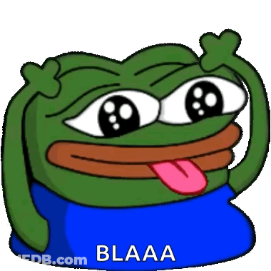 Cartoon Frog Sticking Tongue Out In Blue Shirt GIF