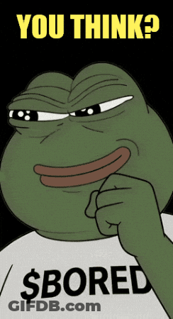 Cartoon Frog Wearing $ Bored Shirt GIF