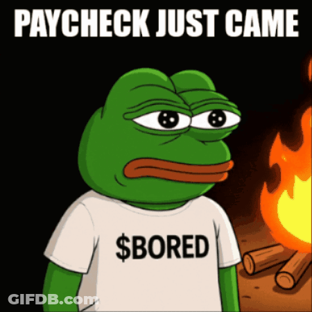 Cartoon Frog With $ Bored Shirt GIF
