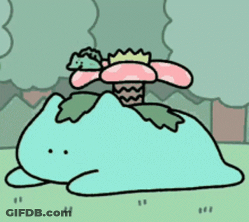 Cartoon Frog With Flower On Back GIF
