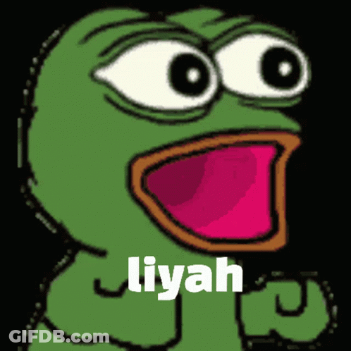 Cartoon Frog With Open Mouth Saying Liyah GIF
