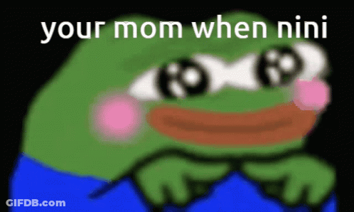 Cartoon Frog With Pink Cheek And Your Mom GIF