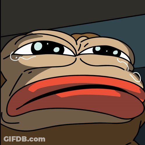 Cartoon Frog With Tears GIF