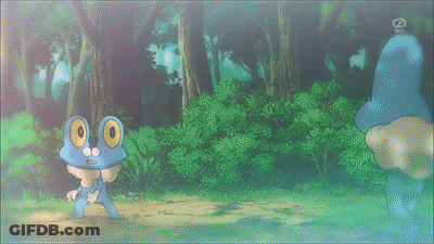 Cartoon Frog With TV Channel GIF