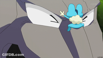 Cartoon Frog With White Wings And Number 1 On Head GIF