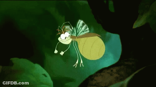 Cartoon Frog With Wings Flying Through Dark Forest GIF