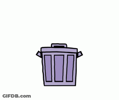 Cartoon Garbage Can Saying I'm Garbage GIF