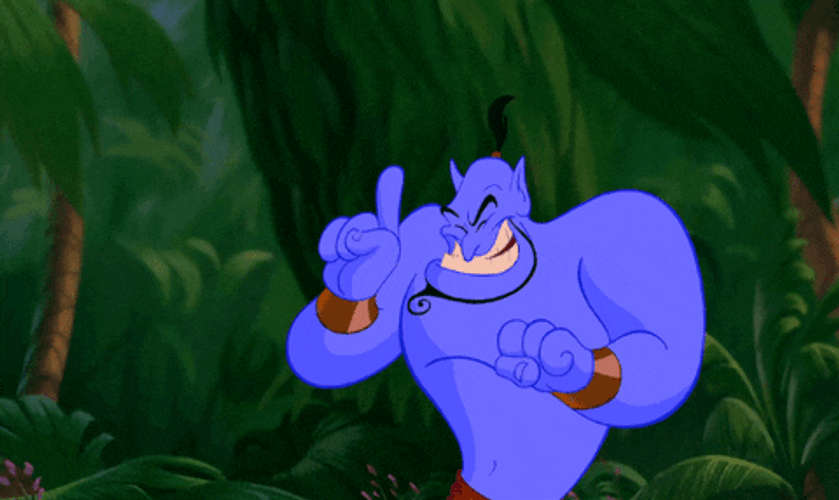Cartoon Genie Jaw Drop GIF