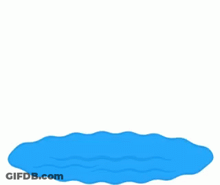 Cartoon Ghost In Water With Halo GIF