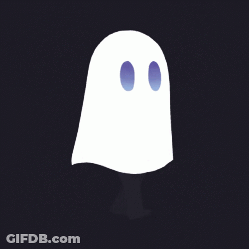 Cartoon Ghost Walking GIF