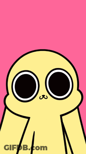 Cartoon Ghost With Big Eyes Pink Background GIF