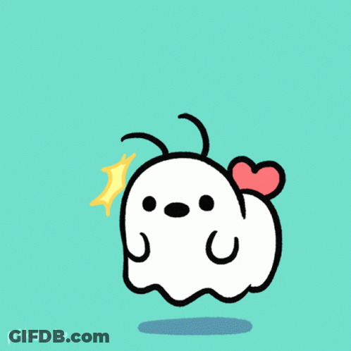 Cartoon Ghost With Pikoole GIF