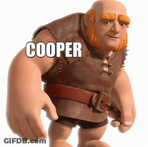 Cartoon Giant With Name Cooper GIF