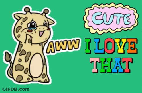 Cartoon Giraffe Cute Aww I Love That GIF