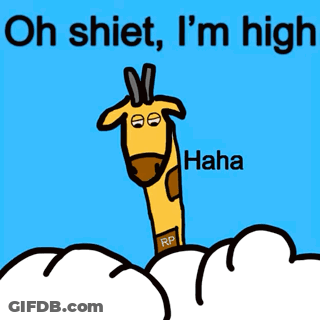 Cartoon Giraffe Oh Shiet I'm High GIF
