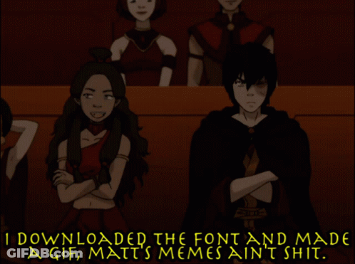 Cartoon Girl And Boy I Downloaded The Font And Made A GIF