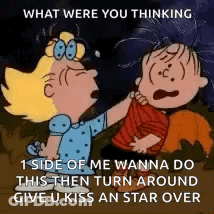 Cartoon Girl And Boy Saying What Were You Thinking GIF