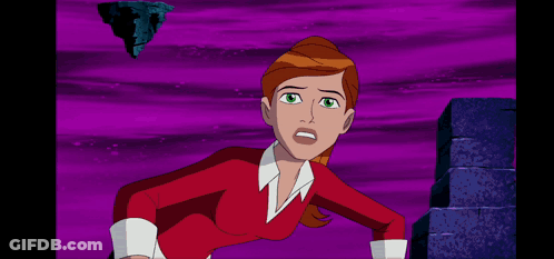 Cartoon Girl And Man Lying On Ground GIF