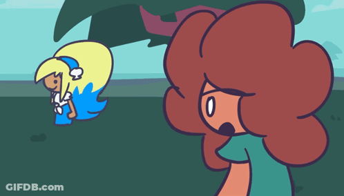 Cartoon Girl Arms Crossed Smile GIF