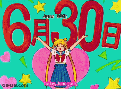 Cartoon Girl Before Numbers 6 And 30 GIF
