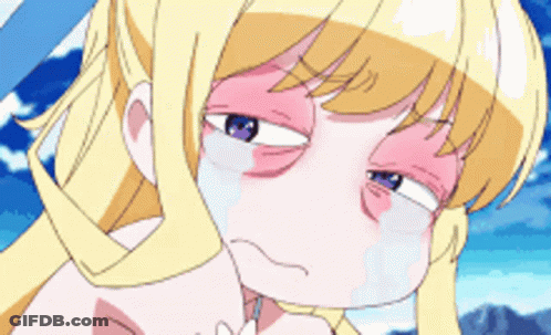 Cartoon Girl Blonde Hair Blue Eyes Funny Face GIF