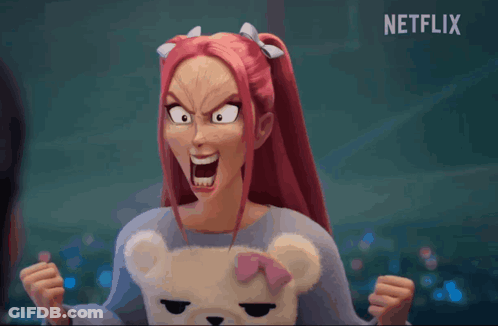 Cartoon Girl Blowing Heart Sending Positive Vibes GIF