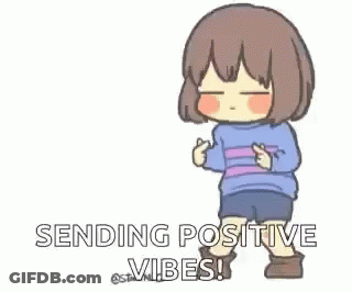 Cartoon Girl Blowing Heart Sending Positive Vibes GIF