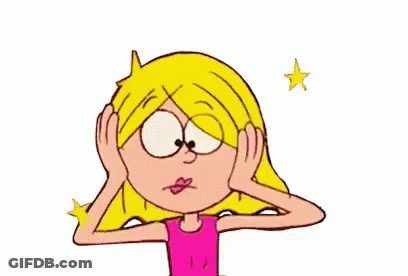 Cartoon Girl Covering Ears With Star GIF