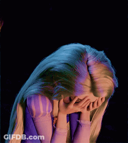 Cartoon Girl Covering Face GIF