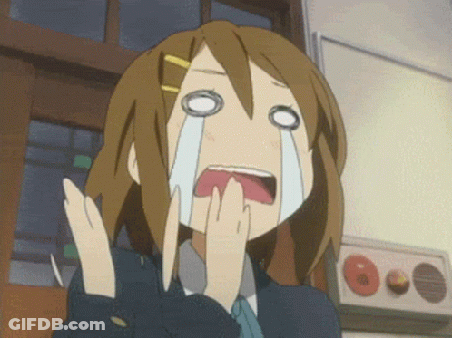 Cartoon Girl Crying Tear Out Of Mouth GIF