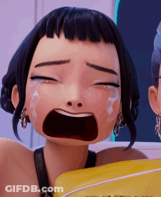 Cartoon Girl Crying With Tears GIF