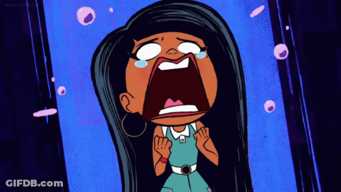 Cartoon Girl Crying With Tears GIF