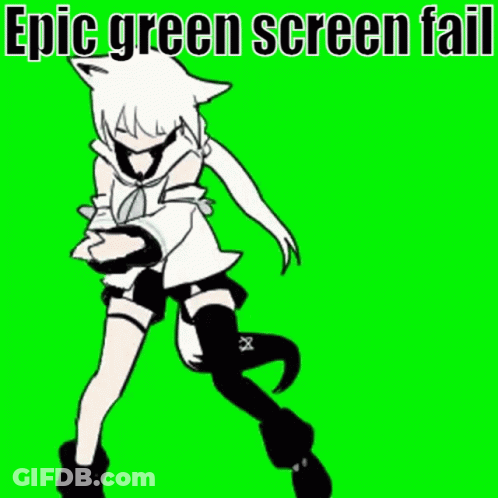 Cartoon Girl Dancing Epic Green Screen Fail GIF