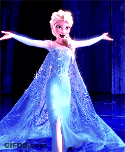 Cartoon Girl Dancing In Blue Dress GIF