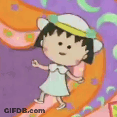 Cartoon Girl Dancing In White Dress And Hat GIF