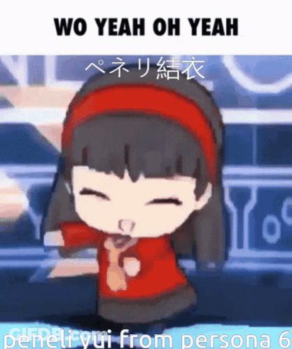 Cartoon Girl Dancing Wo Yeah Oh Yeah GIF