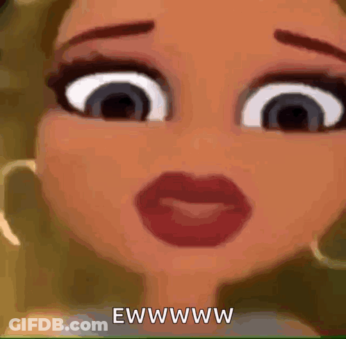 Cartoon Girl Ewwww GIF