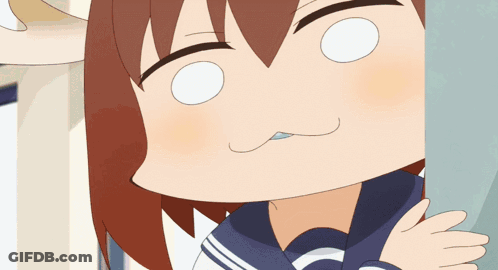 Cartoon Girl Eyes Closed Mouth Open GIF