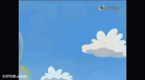 Cartoon Girl Flying Through The Air GIF