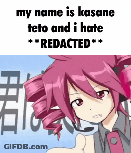 Cartoon Girl Giving Thumbs Up My Name Is Kasane Teto GIF