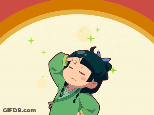 Cartoon Girl Hand On Forehead Eyes Closed GIF