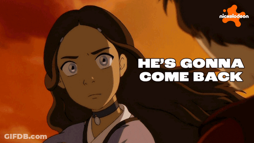 Cartoon Girl He's Gonna Come Back Behind Her GIF