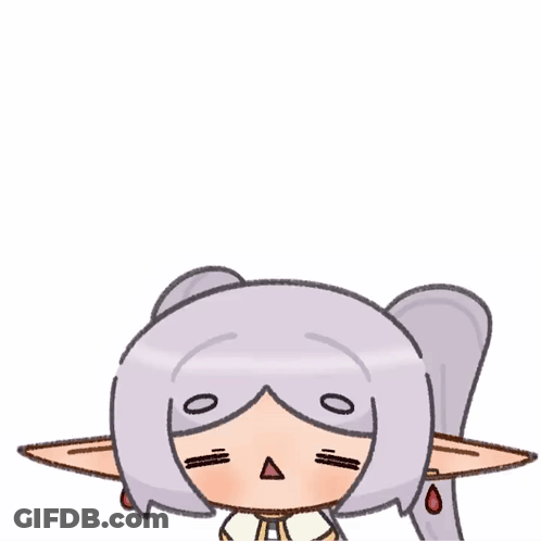 Cartoon Girl Holding Bread GIF