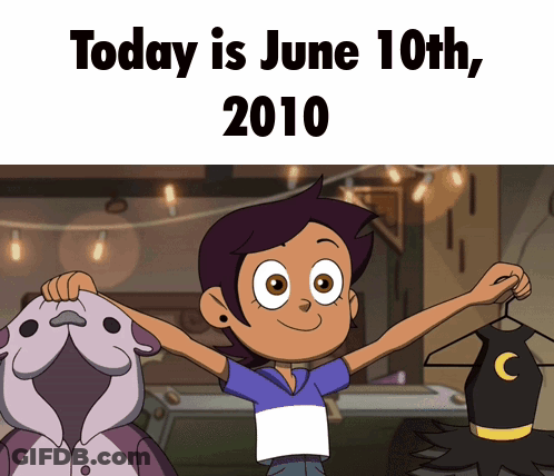 Cartoon Girl Holding Clothes Hanger June 10 2010 GIF