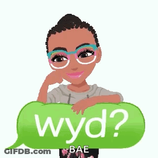 Cartoon Girl Holding Green Speech Bubble Wyd GIF