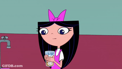 Cartoon Girl Holding Signs 5 And 0 GIF
