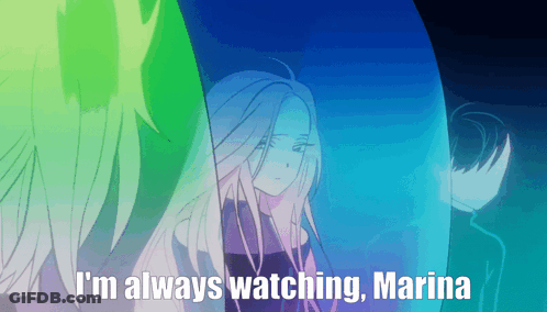 Cartoon Girl I'm Always Watching Marina GIF