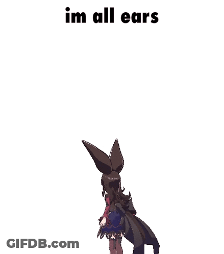 Cartoon Girl Im All Ears GIF